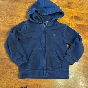 Polo by Ralph Lauren Kids Navy Blue Hoodie zip up sweatshirt jacket size 4